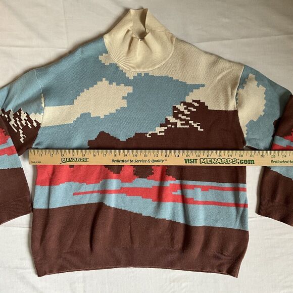 Compañía Fantástica Womans Sweater Mountain Print Jacquard Knit Medium - Picture 3 of 9
